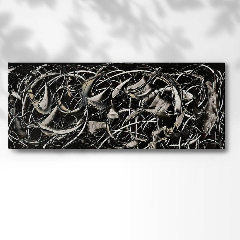 Mouvement linéaire Ii sur impression sur toile, H 24 po x l 60 po x P 1,5 po
