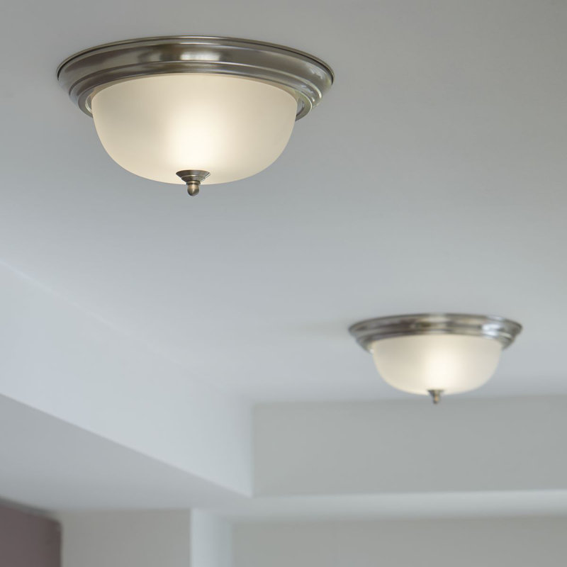 Rexroad Glass Flush Mount, Brushed Nickel