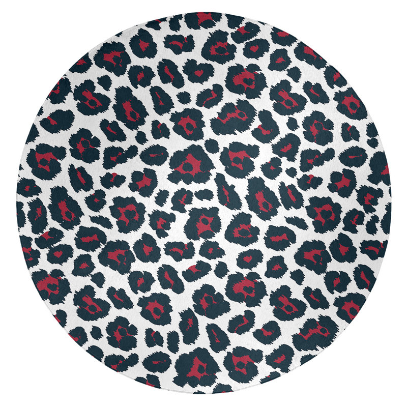 Animal Print Indoor Rug, Round 5'