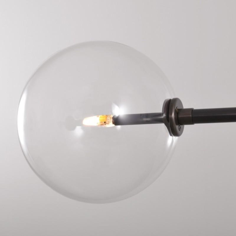 Lustre suspendu Hundo, Or antique, Transparent, 48 po de largeur x 9 po de profondeur x 36 po de h