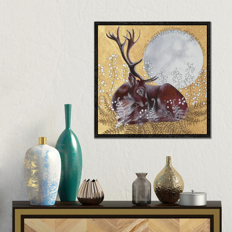 Everything Around Me 1 Piece Wall Art on Canvas, 45.72 cm H x 45.72 cm W, Black Floater Framed