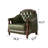 American Retro Style Solid Wood Leather Chair Leather Armchair