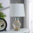 Narva 22" Beige/Clear/Silver Bedside Table Lamp