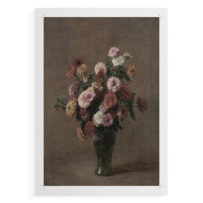Imprimé floral rétro CXIX - reproduction de toile seulement - non encadrée