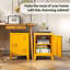 Modern Nightstand, Metal Bedside Storage Cabinet With Shelf, Small Bedside Table