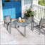Table d'extérieur rectangulaire extensible à cadre en aluminium pour une salle à manger de patio polyvalente, durable et élégante