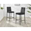 Kenesaw Luxury Breakfast Bar Stool in Quilted Design Velvet Black Leg - Modern Chic Kitchen-753626298