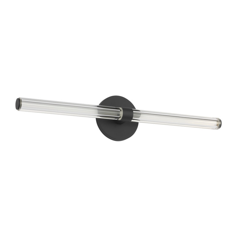 Reiya Round 1 - Light LED Vanity Light, Nightshade Black, 5" H x 24" W x 2.8" D