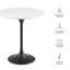 Table d'appoint ronde Lippa de 20 po en bois noir et blanc