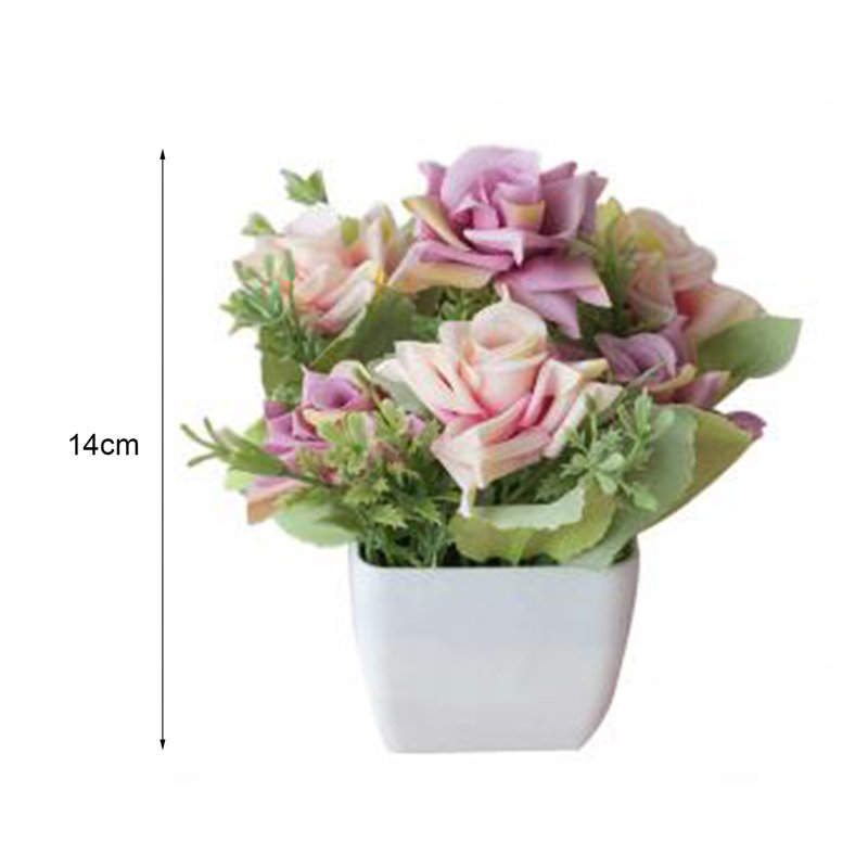 Centre de table Roses en pot, Blanc