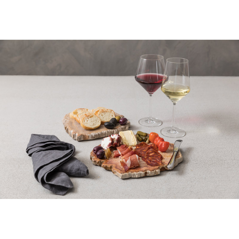 Natural Petrified Wood 12" Cheese Board and Platter