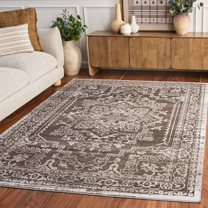 Chamber Power Loom Performance Oriental Indoor Rug, 5'-3" x 7'-6" Rectangle