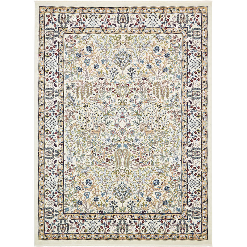Tapis bleu Jackson Jackson, Rectangle 3 pi 1 po x 5 pi 3 po, Ivory
