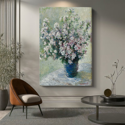 Vase of Flowers -Gallery Wrapped Canvas by Claude Monet