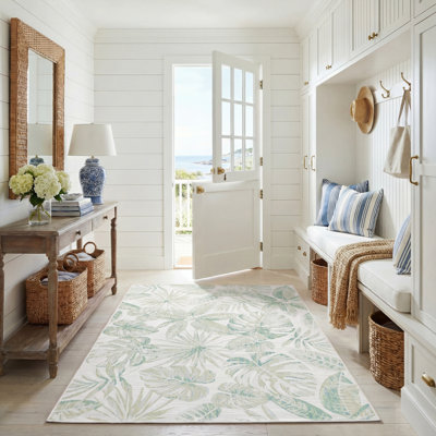 Tapis d'intérieur / extérieur à motif floral Courtyard Performance