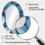 Minimalisme Smoky Blue Leaves I - miroir mural ovale bleu-1163136399
