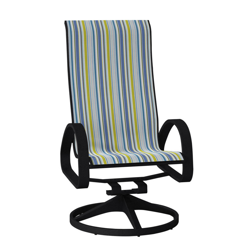 Fauteuil de patio pivotant Hiraku, Noir texturé, Amalfi