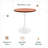 Elkton 27" Round Dining Table, Modern Small Kitchen Table with Pedestal Metal Iron Base, Circular Wooden Top Dinette Furniture for Bistro, Cafe, Apartment, and Small Spaces-624478488