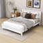 Base de lit plateforme en bois avec tête de lit Zachai-864866367-864866361