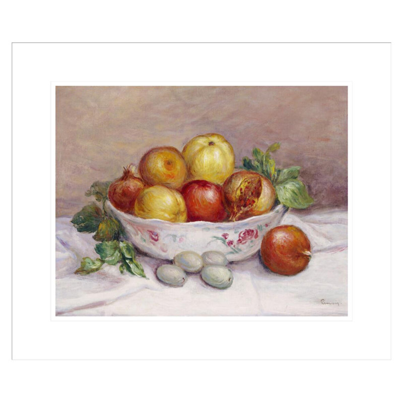 «Nature Morte a la Grenade» par Pierre-Auguste Renoir, impression giclée encadrée, H 17,75 po x l 20,96 po