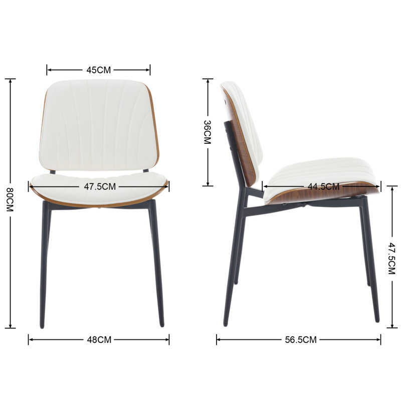 Maelynn 47.5cm H Upholstered Side Chair, White