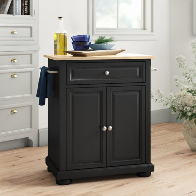 Hedon Solid Wood Top Kitchen Cart