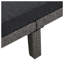 Chaise longue d'extérieur avec coussin imperméable, rotin PE noir et structure en fer