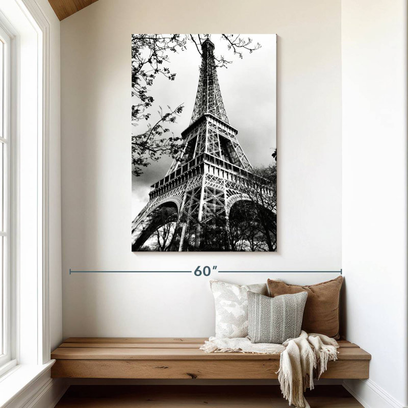 Tour Eiffel BW, H 48 po x l 32 po