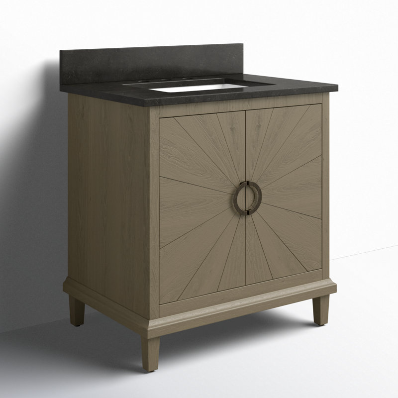 Meuble-lavabo H 30 po x l 22 po x H 38 po Hedley, Calcaire bleu