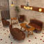 Banc rembourré en similicuir Retro Simple Cafe