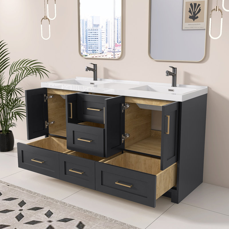 Ensemble de meuble-lavabo double 60 po Liskeard