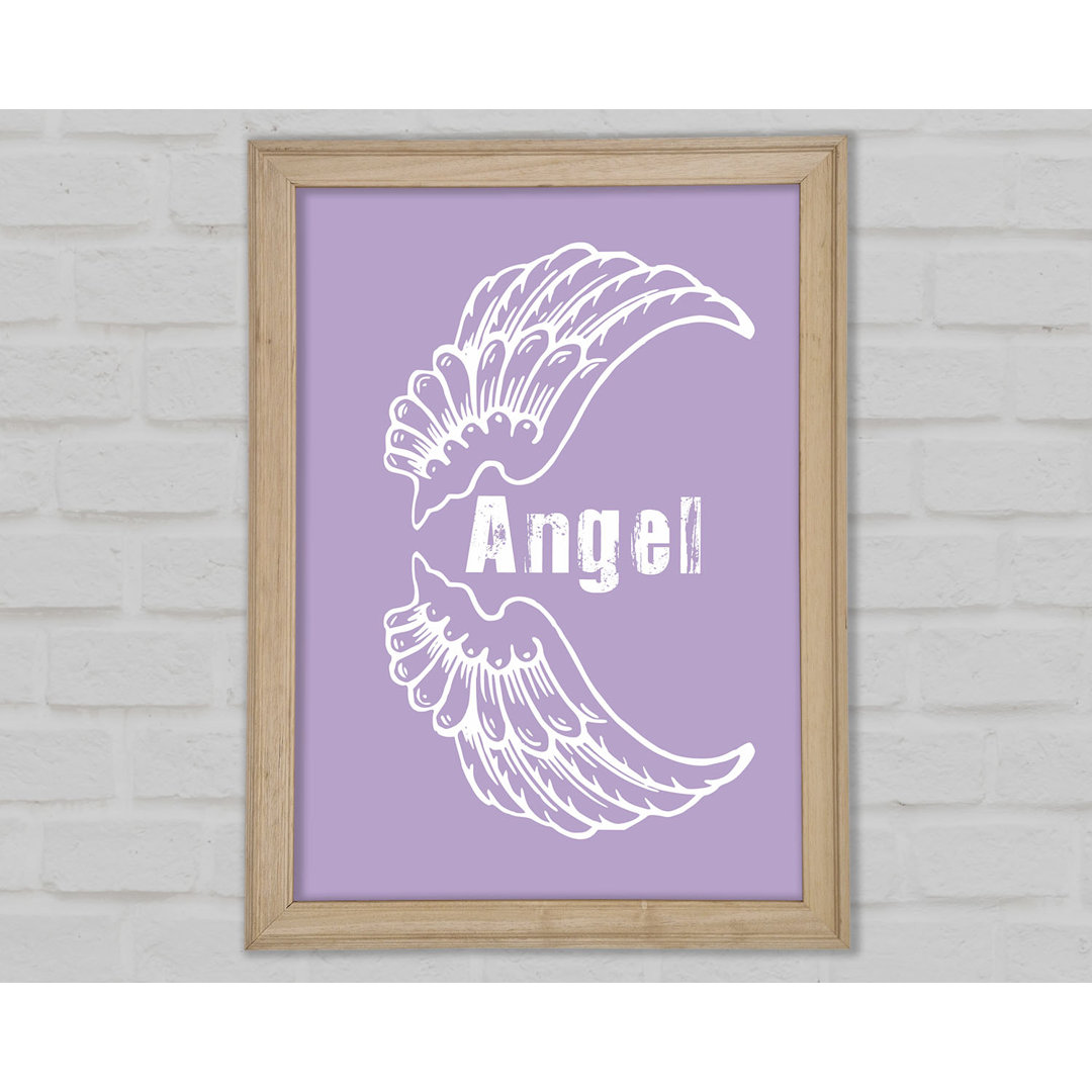 Angel Wings 3 Flieder Gerahmter Druck