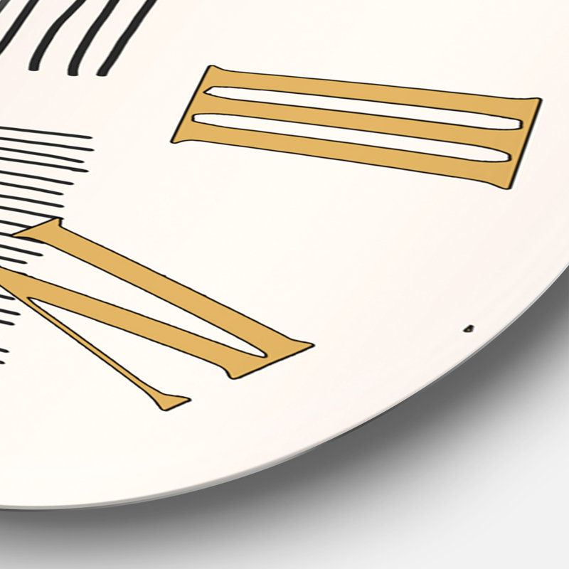 Minimal Geometric Lines and Squares VII - Horloge murale moderne, Grand
