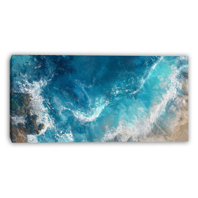 «Blue Tide Motion», art mural sur toile tendue