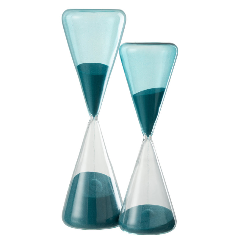 Boylon Glass Abstract Hourglass Decorative Object