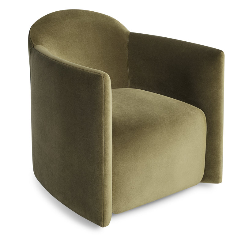 About Face Swivel Armchair, Moss Velvet