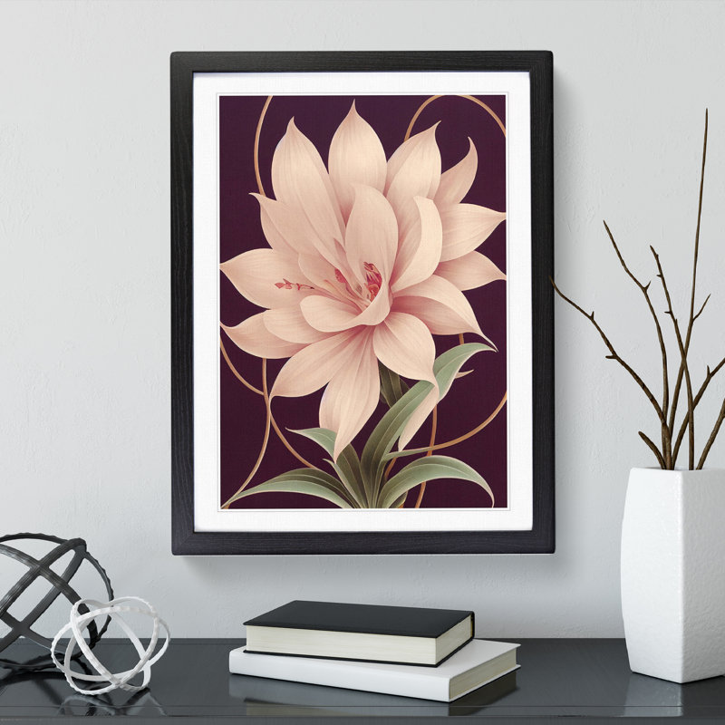 Awe Inspiring Flower - Wall Art, Black Framed, 64cm H x 46cm W x 2cm D