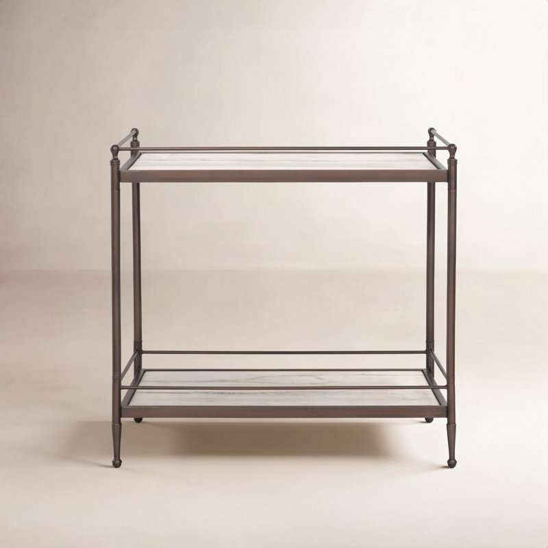 Eisen Nightstand-Striated Marble