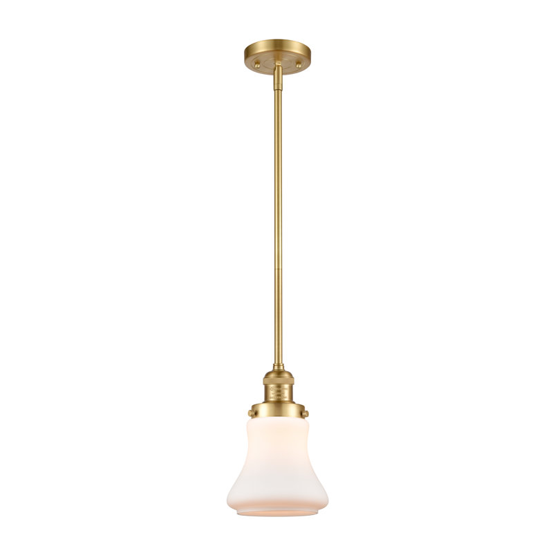 Edda 1 - Light Single Pendant, Satin Gold, Matte White, Bulb Not Included