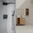 3-Function Digital Display Thermostatic Shower System With Waterfall & Rainfall Showerhead, Hand Shower