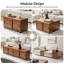 Table basse avec porte coulissante moderne avec porte tiroir Lucrecia-135878293