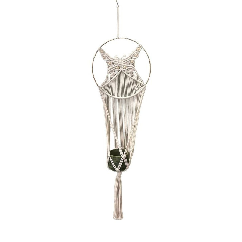 Macramé sur pot à fleurs