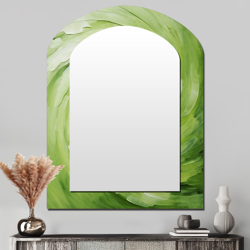 Green Serene Spiral Dreams II - Abstract Abstract Spirals, 43 po x 33 po