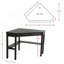 Bureau d'ordinateur de coin - noir-80085694