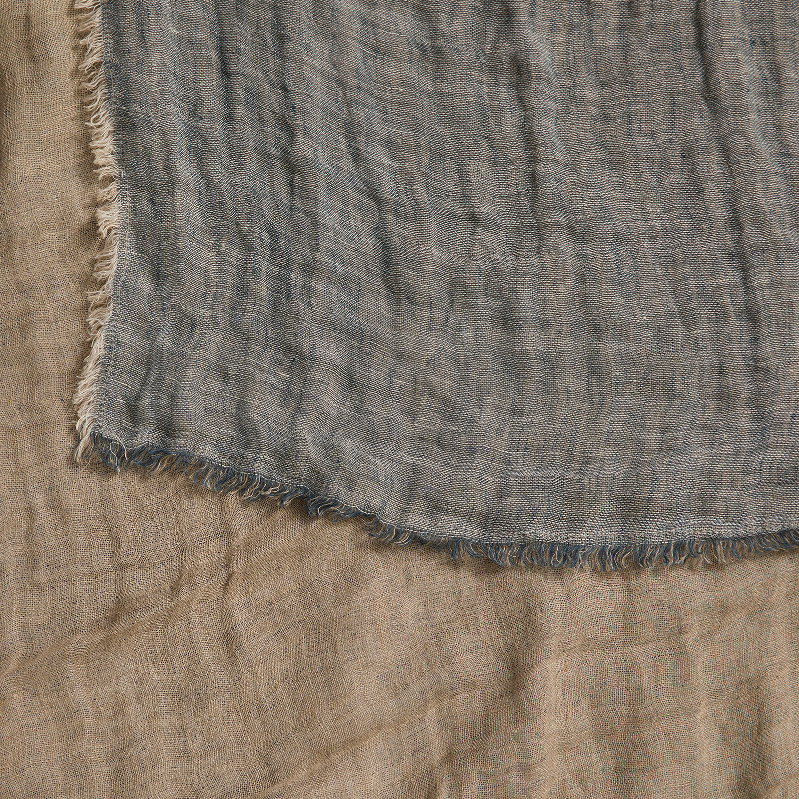 Brissia Linen Throw Blanket, Peacock