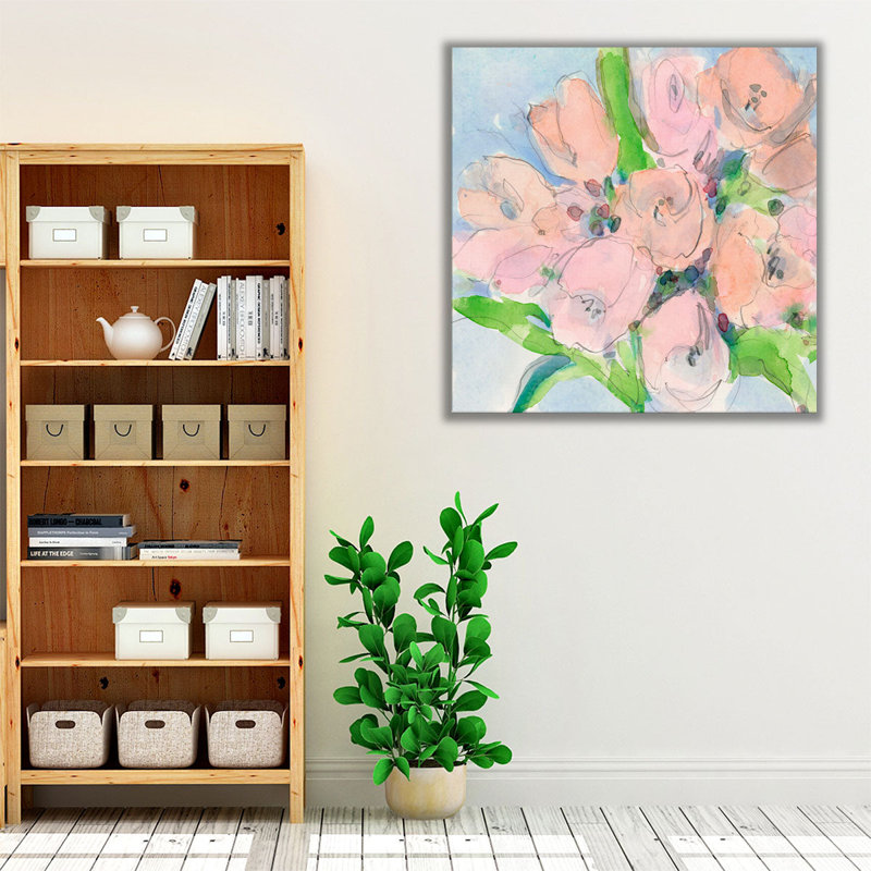 Tulip Bouquet I - reproduction d'art sur toile, H 40 po x l 40 po