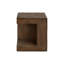 Table d'appoint en oxyde de magnésium à finition noyer pour une utilisation intérieure ou extérieure, table d'appoint de 25 pouces de hauteur avec aspect béton
