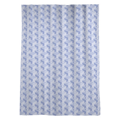 Panneau de rideau simple diaphane à motif géométrique avec passe-tringle classique