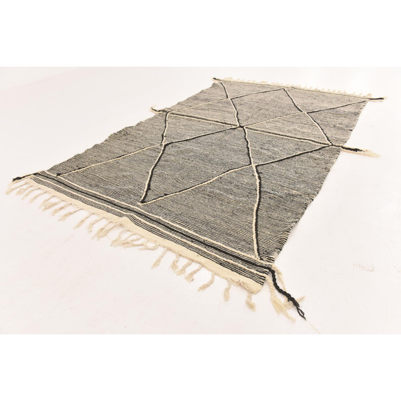 Tapis noir et blanc Noack