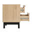 Abentego Manufactured Wood Bedside Table with 2 drawers